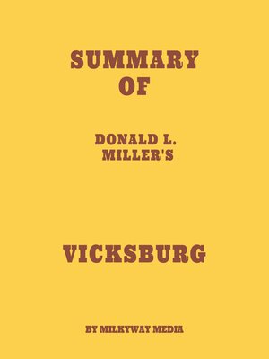 cover image of Summary of Donald L. Miller's Vicksburg